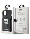 Etui Karl Lagerfeld KLHCP15SSAKKNSCK Apple iPhone 15 hardcase Saffiano Monogram Ikonik Patch černý/black