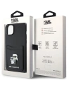 Case Karl Lagerfeld KLHCP15SSAPKCNPK Apple iPhone 15 Hardcase Saffiano Karten Slot Karl&Choupette Metall Pin schwarz/black