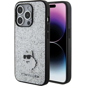 Hurtownia GSM - Etui Karl Lagerfeld KLHCP15XGCNPSG Apple iPhone 15 Pro Max hardcase Fixed Glitter Choupette Logo Metal Pin srebrny/silver - KLD1728 - {ean13} - Hurt