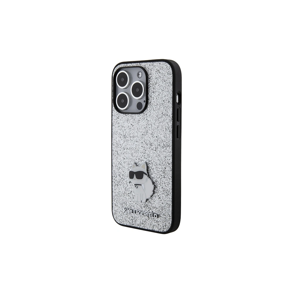 Hurtownia GSM - Etui Karl Lagerfeld KLHCP15XGCNPSG Apple iPhone 15 Pro Max hardcase Fixed Glitter Choupette Logo Metal Pin srebrny/silver - KLD1728 - {ean13} - Hurt