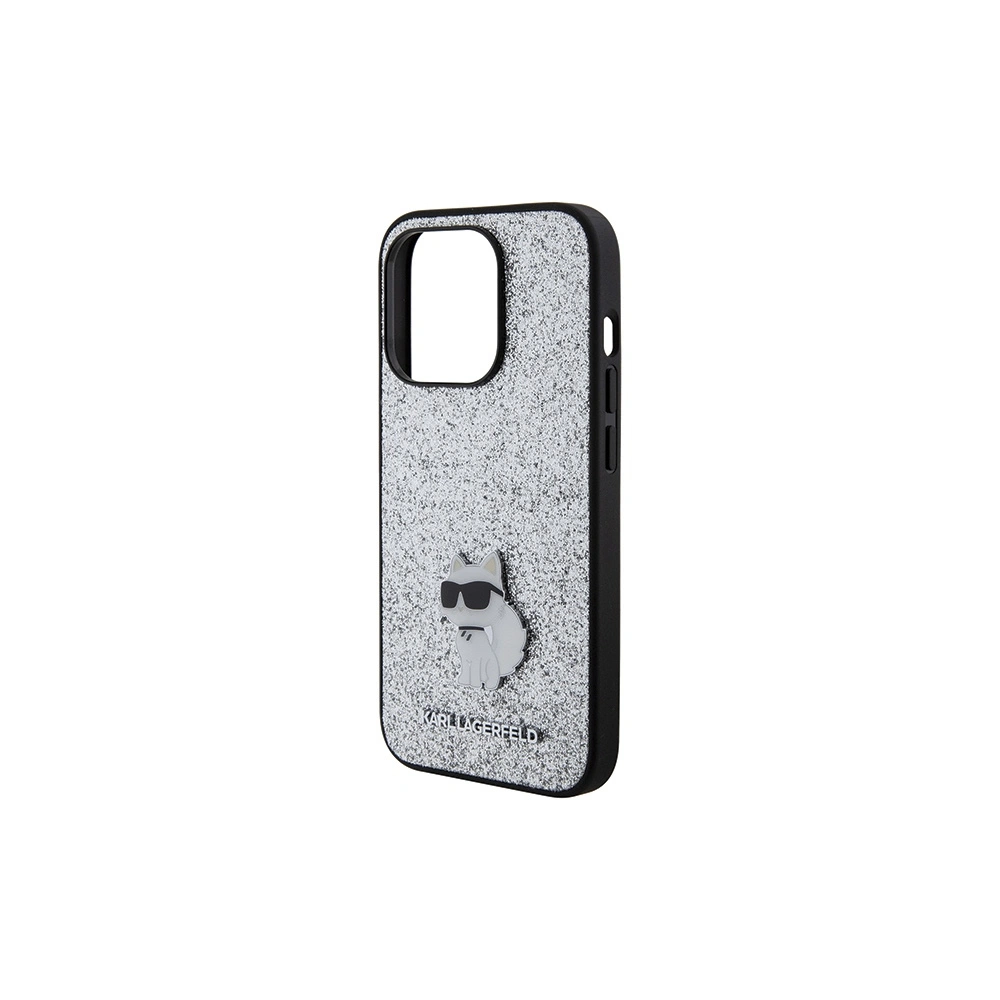 Hurtownia GSM - Etui Karl Lagerfeld KLHCP15XGCNPSG Apple iPhone 15 Pro Max hardcase Fixed Glitter Choupette Logo Metal Pin srebrny/silver - KLD1728 - {ean13} - Hurt