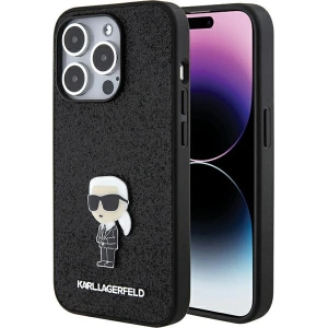 Hurtownia GSM - Etui Karl Lagerfeld KLHCP15XGKNPSK Apple iPhone 15 Pro Max hardcase Fixed Glitter Ikonik Logo Metal Pin černý/black - KLD1729 - {ean13} - Hurt