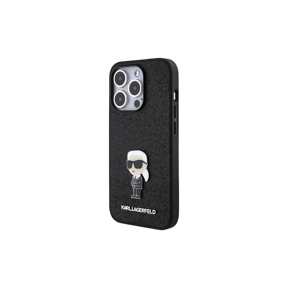 Hurtownia GSM - Etui Karl Lagerfeld KLHCP15XGKNPSK Apple iPhone 15 Pro Max hardcase Fixed Glitter Ikonik Logo Metal Pin černý/black - KLD1729 - {ean13} - Hurt
