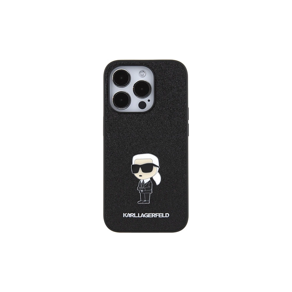 Hurtownia GSM - Etui Karl Lagerfeld KLHCP15XGKNPSK Apple iPhone 15 Pro Max hardcase Fixed Glitter Ikonik Logo Metal Pin černý/black - KLD1729 - {ean13} - Hurt