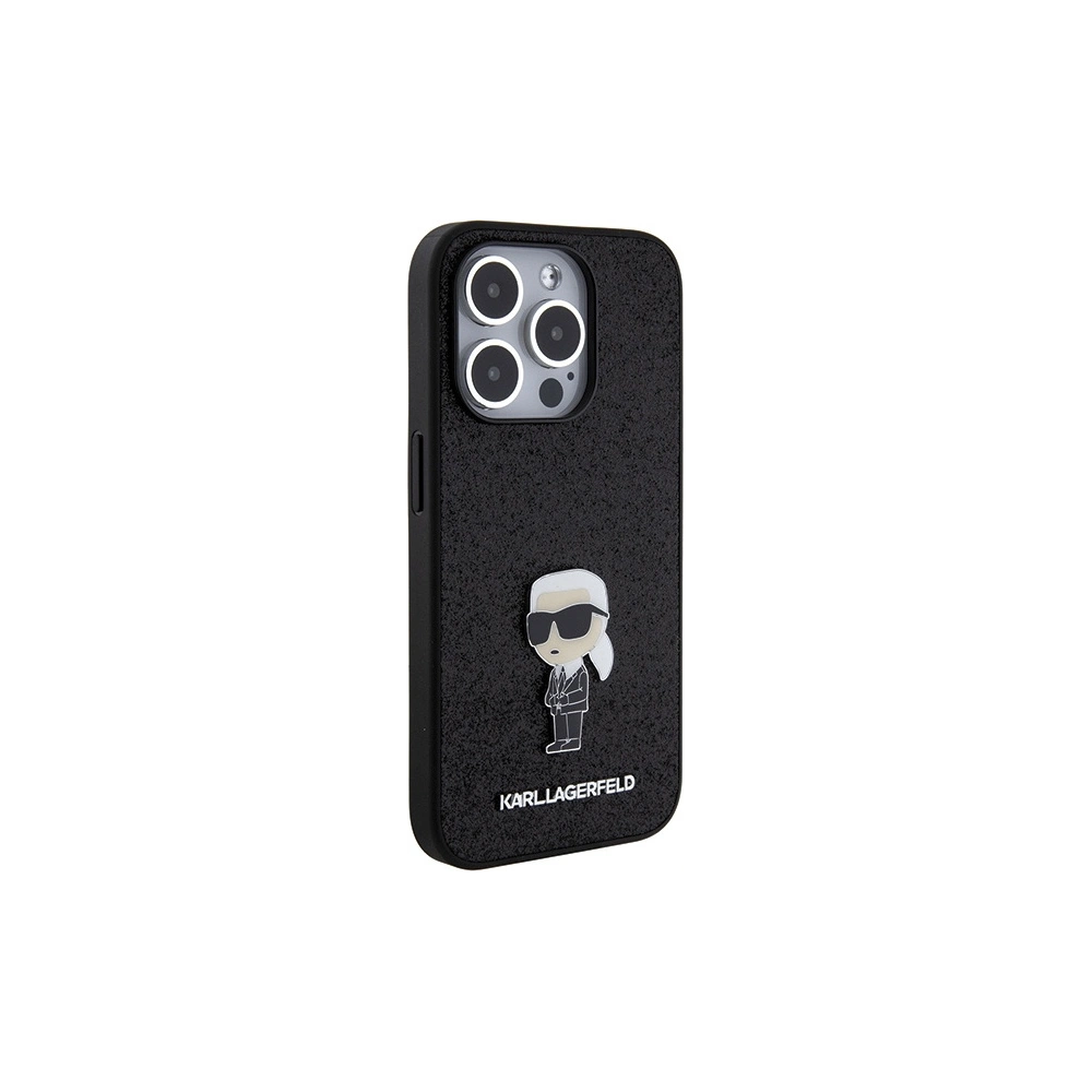 Hurtownia GSM - Etui Karl Lagerfeld KLHCP15XGKNPSK Apple iPhone 15 Pro Max hardcase Fixed Glitter Ikonik Logo Metal Pin negru/black - KLD1729 - {ean13} - Hurt