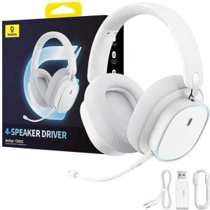 Wholesale Baseus AeQur GH02 2.4G / BT 5.3 / 3.5mm jack wireless gaming headphones (white) - BSU4603 - {ean13} - Hurt