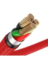 Hurtownia GSM - Kabel Lightning z diodą LED Baseus Horizontal 0.5m 2.4A (czerwony) - BSU433RED - {ean13} - Hurt