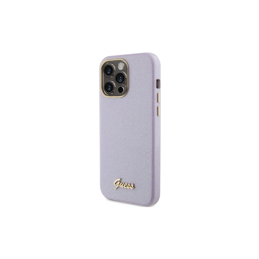 Wholesale Guess GUHCP15XPGMCSL Apple iPhone 15 Pro Max hardcase Glitter Glossy Script lilac - GUE2971 - {ean13} - Hurt