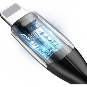 Baseus Horizontal Lightning Cable with LED Light 0,5m 2.4A Red