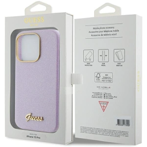 Hurtownia GSM - Etui Guess GUHCP15XPGMCSL Apple iPhone 15 Pro Max hardcase Glitter Glossy Script liliowy/lilac - GUE2971 - {ean13} - Hurt