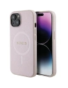 Guess GUHMP15MPSAHMCP Apple iPhone 15 Plus / 14 Plus hardcase Saffiano MagSafe pink