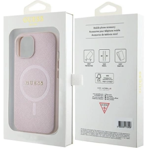 Hurtownia GSM - Etui Guess GUHMP15MPSAHMCP Apple iPhone 15 Plus / 14 Plus hardcase Saffiano MagSafe růžový/pink - GUE2972 - {ean13} - Hurt