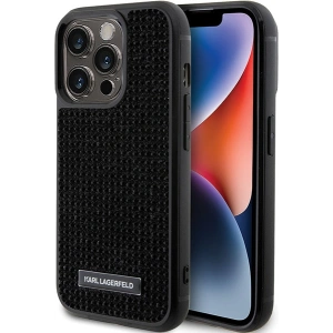 Hurtownia GSM - Case Karl Lagerfeld KLHCP15XHDSPLK Apple iPhone 15 Pro Max Hardcase Rhinestone Logo Metal Plate schwarz/black - KLD1730 - {ean13} - Hurt
