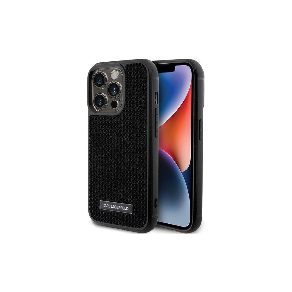 Hurtownia GSM - Etui Karl Lagerfeld KLHCP15XHDSPLK Apple iPhone 15 Pro Max hardcase Rhinestone Logo Metal Plate černý/black - KLD1730 - {ean13} - Hurt