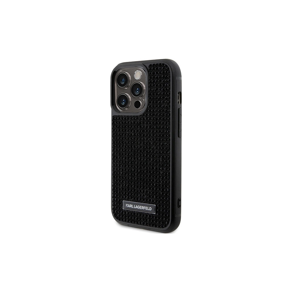 Hurtownia GSM - Etui Karl Lagerfeld KLHCP15XHDSPLK Apple iPhone 15 Pro Max hardcase Rhinestone Logo Metal Plate černý/black - KLD1730 - {ean13} - Hurt