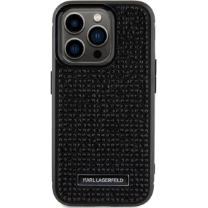 Hurtownia GSM - Case Karl Lagerfeld KLHCP15XHDSPLK Apple iPhone 15 Pro Max Hardcase Rhinestone Logo Metal Plate schwarz/black - KLD1730 - {ean13} - Hurt