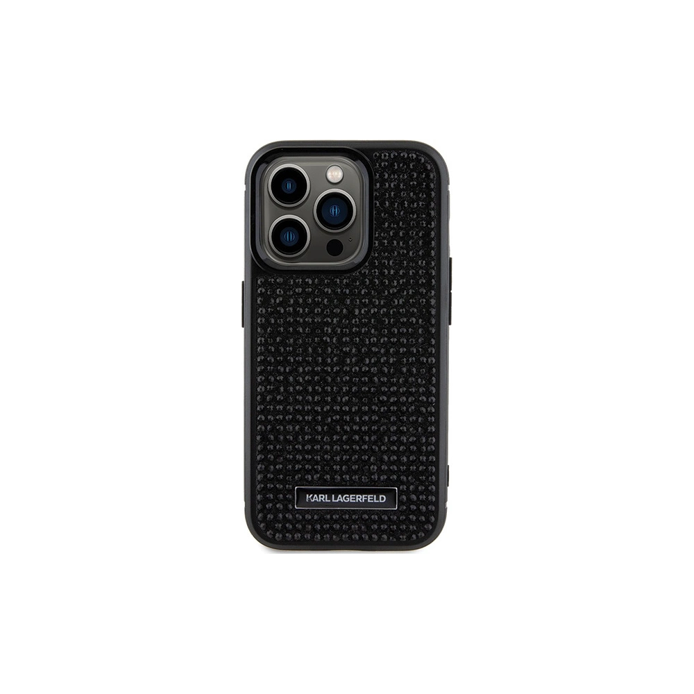 Hurtownia GSM - Etui Karl Lagerfeld KLHCP15XHDSPLK Apple iPhone 15 Pro Max hardcase Rhinestone Logo Metal Plate černý/black - KLD1730 - {ean13} - Hurt