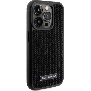 Hurtownia GSM - Case Karl Lagerfeld KLHCP15XHDSPLK Apple iPhone 15 Pro Max Hardcase Rhinestone Logo Metal Plate schwarz/black - KLD1730 - {ean13} - Hurt