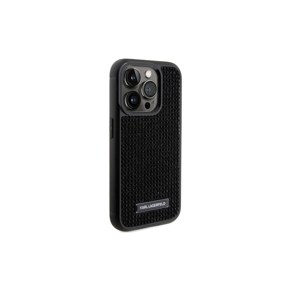 Hurtownia GSM - Etui Karl Lagerfeld KLHCP15XHDSPLK Apple iPhone 15 Pro Max hardcase Rhinestone Logo Metal Plate černý/black - KLD1730 - {ean13} - Hurt