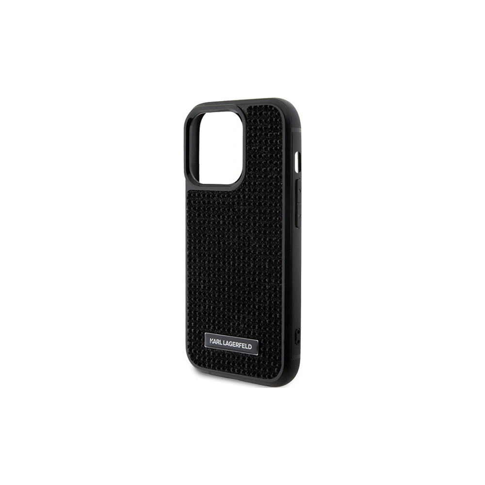 Hurtownia GSM - Etui Karl Lagerfeld KLHCP15XHDSPLK Apple iPhone 15 Pro Max hardcase Rhinestone Logo Metal Plate černý/black - KLD1730 - {ean13} - Hurt