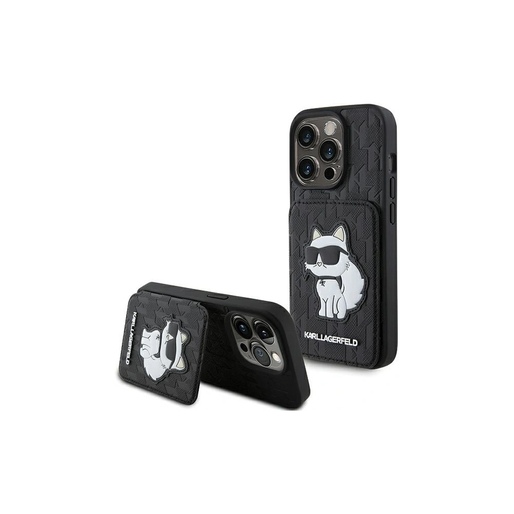 Hurtownia GSM - Etui Karl Lagerfeld KLHCP15XSAKCNSCK Apple iPhone 15 Pro Max kemény tok Saffiano Monogram Choupette fekete/black - KLD1731 - {ean13} - Hurt