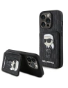 Etui Karl Lagerfeld KLHCP15XSAKKNSCK Apple iPhone 15 Pro Max hardcase Saffiano Monogram Ikonik Patch černý/black