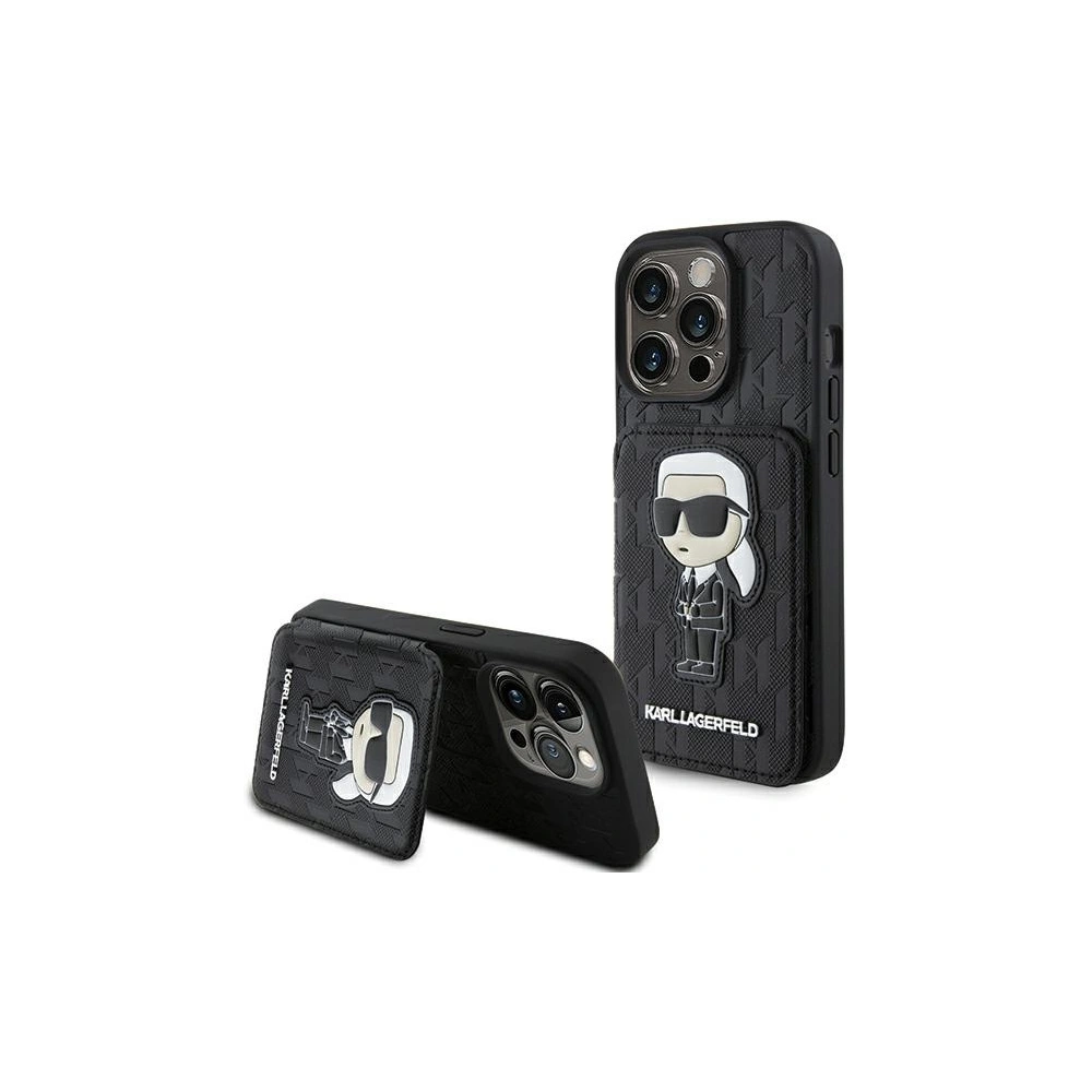 Hurtownia GSM - Etui Karl Lagerfeld KLHCP15XSAKKNSCK Apple iPhone 15 Pro Max hardcase Saffiano Monogram Ikonik Patch negru/black - KLD1732 - {ean13} - Hurt