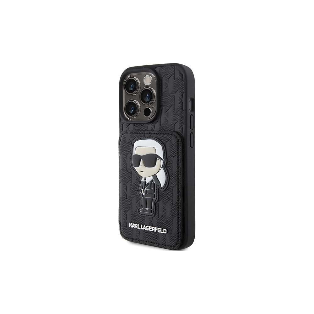 Hurtownia GSM - Etui Karl Lagerfeld KLHCP15XSAKKNSCK Apple iPhone 15 Pro Max kemény tok Saffiano Monogram Ikonik Patch fekete/black - KLD1732 - {ean13} - Hurt