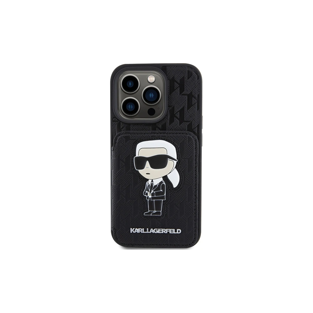 Hurtownia GSM - Etui Karl Lagerfeld KLHCP15XSAKKNSCK Apple iPhone 15 Pro Max kemény tok Saffiano Monogram Ikonik Patch fekete/black - KLD1732 - {ean13} - Hurt
