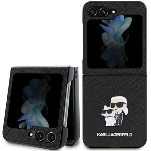 Hurtownia GSM - Case Karl Lagerfeld KLHCZF5SAKCNPK Samsung Galaxy Z Flip5 Hardcase Saffiano Karl&Choupette Pin schwarz/black - KLD1733 - {ean13} - Hurt