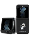 Case Karl Lagerfeld KLHCZF5SAKCNPK Samsung Galaxy Z Flip5 Hardcase Saffiano Karl&Choupette Pin schwarz/black