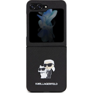 Hurtownia GSM - Case Karl Lagerfeld KLHCZF5SAKCNPK Samsung Galaxy Z Flip5 Hardcase Saffiano Karl&Choupette Pin schwarz/black - KLD1733 - {ean13} - Hurt