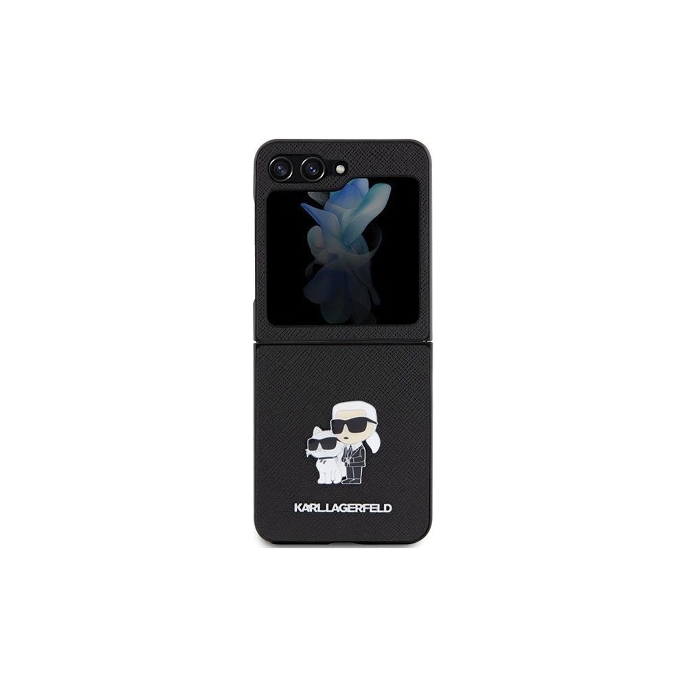 Hurtownia GSM - Case Karl Lagerfeld KLHCZF5SAKCNPK Samsung Galaxy Z Flip5 Hardcase Saffiano Karl&Choupette Pin schwarz/black - KLD1733 - {ean13} - Hurt