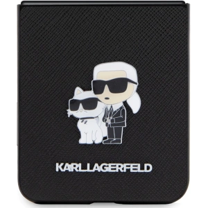 Hurtownia GSM - Case Karl Lagerfeld KLHCZF5SAKCNPK Samsung Galaxy Z Flip5 Hardcase Saffiano Karl&Choupette Pin schwarz/black - KLD1733 - {ean13} - Hurt