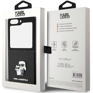 Hurtownia GSM - Case Karl Lagerfeld KLHCZF5SAKCNPK Samsung Galaxy Z Flip5 Hardcase Saffiano Karl&Choupette Pin schwarz/black - KLD1733 - {ean13} - Hurt
