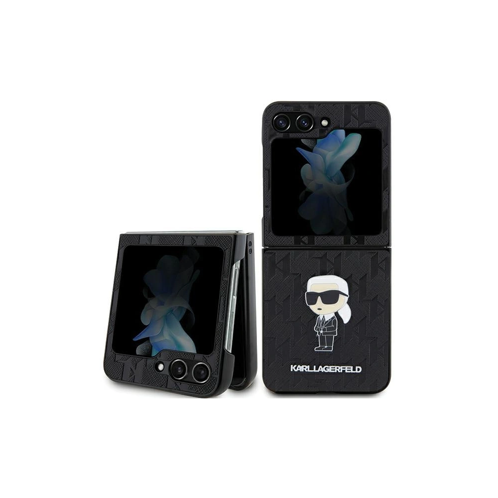 Hurtownia GSM - Case Karl Lagerfeld KLHCZF5SAPKINPK Samsung Galaxy Z Flip5 Hardcase Saffiano Monogram Ikonik Pin schwarz/black - KLD1734 - {ean13} - Hurt