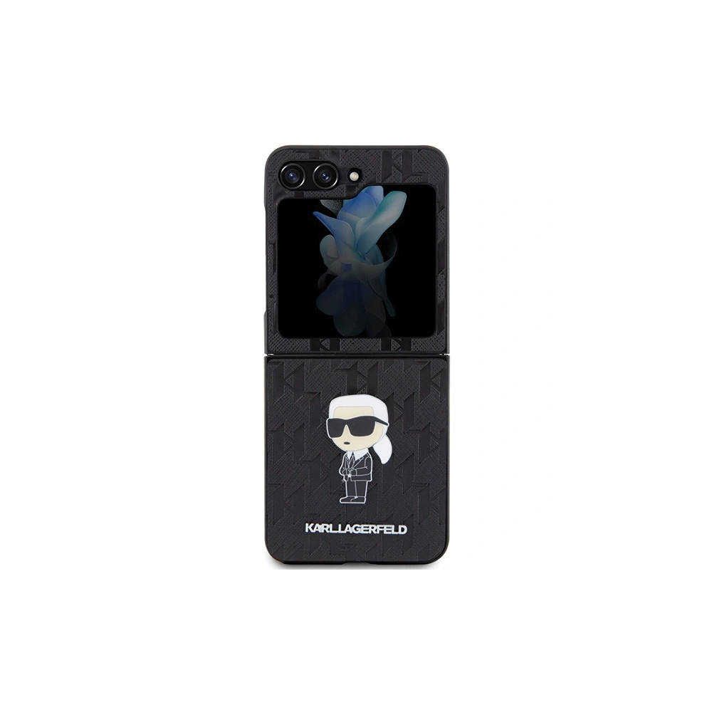 Hurtownia GSM - Case Karl Lagerfeld KLHCZF5SAPKINPK Samsung Galaxy Z Flip5 Hardcase Saffiano Monogram Ikonik Pin schwarz/black - KLD1734 - {ean13} - Hurt