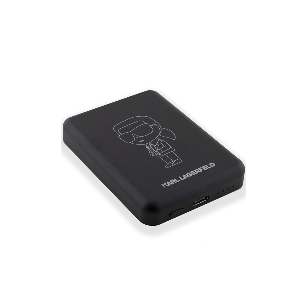 Hurtownia GSM - Powerbank indukțional Karl Lagerfeld KLPBM5KIOTTGK 15W 5000mAh Outline Ikonik MagSafe negru/black - KLD1735 - {ean13} - Hurt