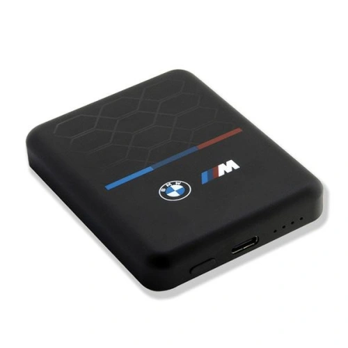 Powerbank indukcyjny BMW BMPBMS5K22PGVK 15W 5000mAh + kabel USB-C M Collection MagSafe czarny/black