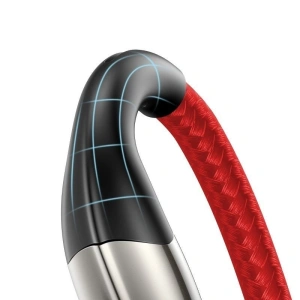 Baseus Horizontal Lightning Cable with LED Light 1m 2.4A Red