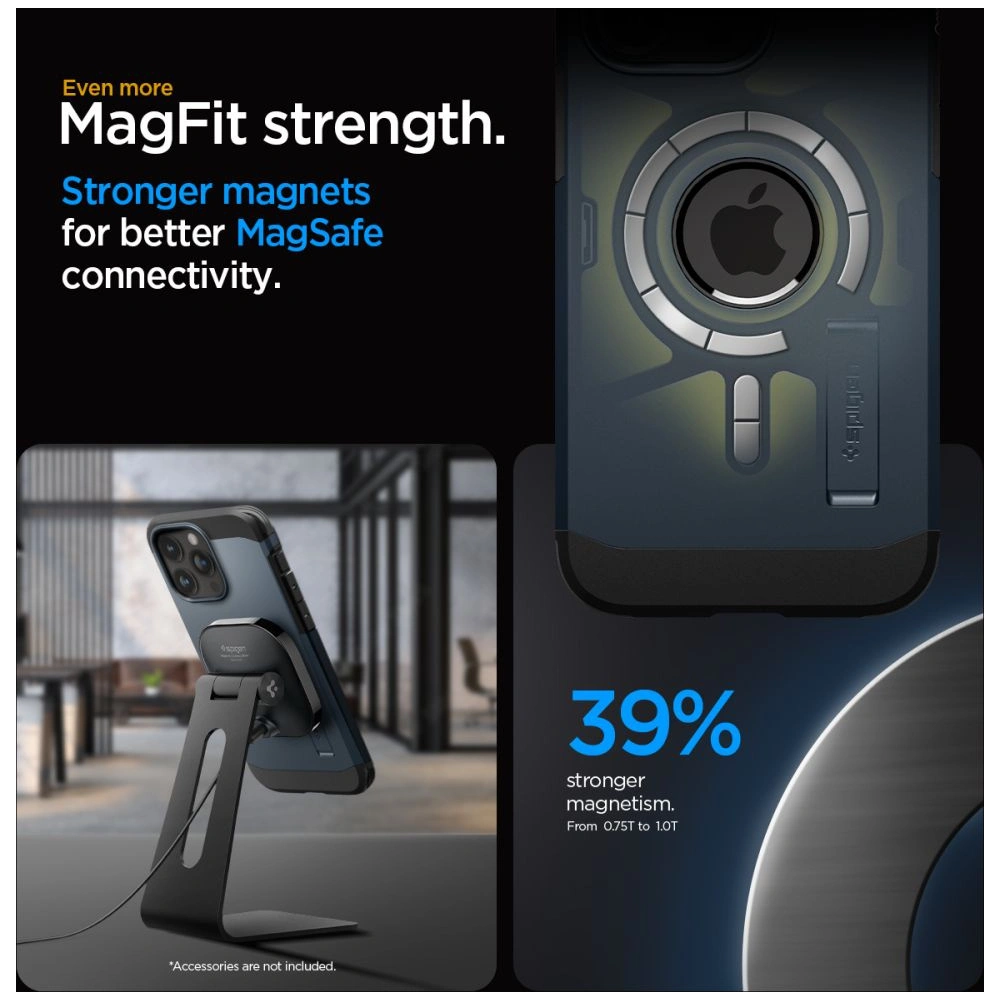 Wholesale Spigen Tough Armor Mag MagSafe Apple iPhone 15 Pro Metal Slate - SPN3107 - {ean13} - Hurt