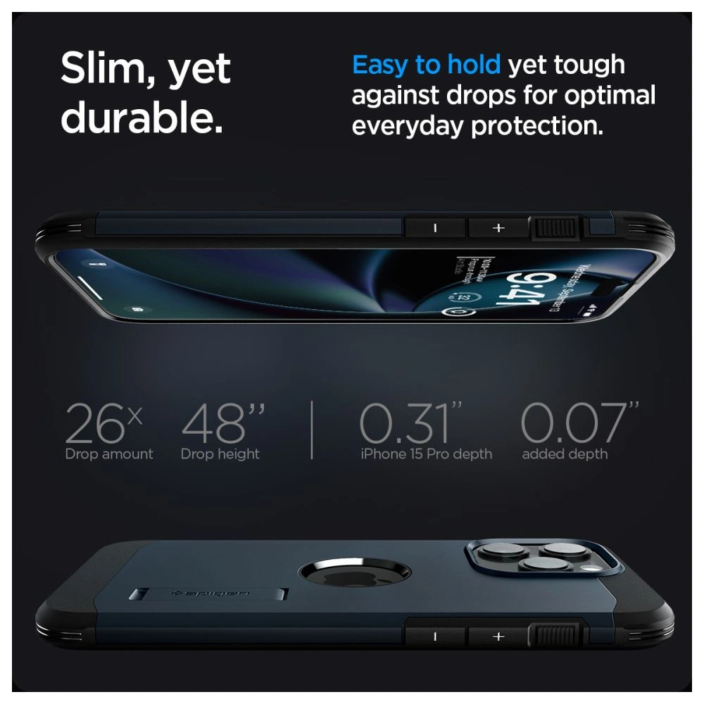 Hurtownia GSM - Etui Spigen Tough Armor Mag MagSafe Apple iPhone 15 Pro Metal Slate - SPN3107 - {ean13} - Hurt