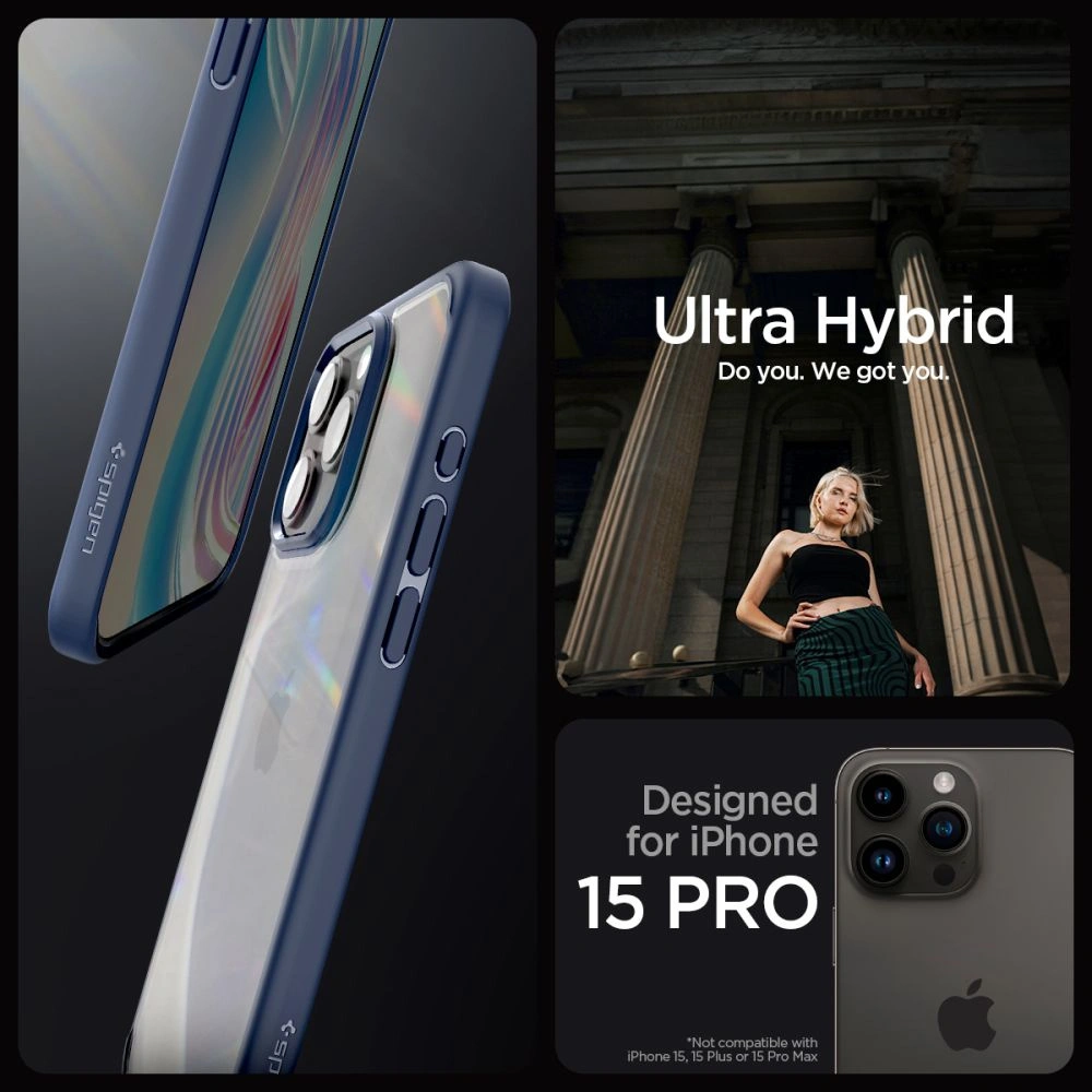 Hurtownia GSM - Etui Spigen Ultra Hybrid Apple iPhone 15 Pro Albastru Navy - SPN3109 - {ean13} - Hurt
