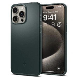Wholesale Spigen Thin Fit Apple iPhone 15 Pro Max Abyss Green - SPN3110 - {ean13} - Hurt