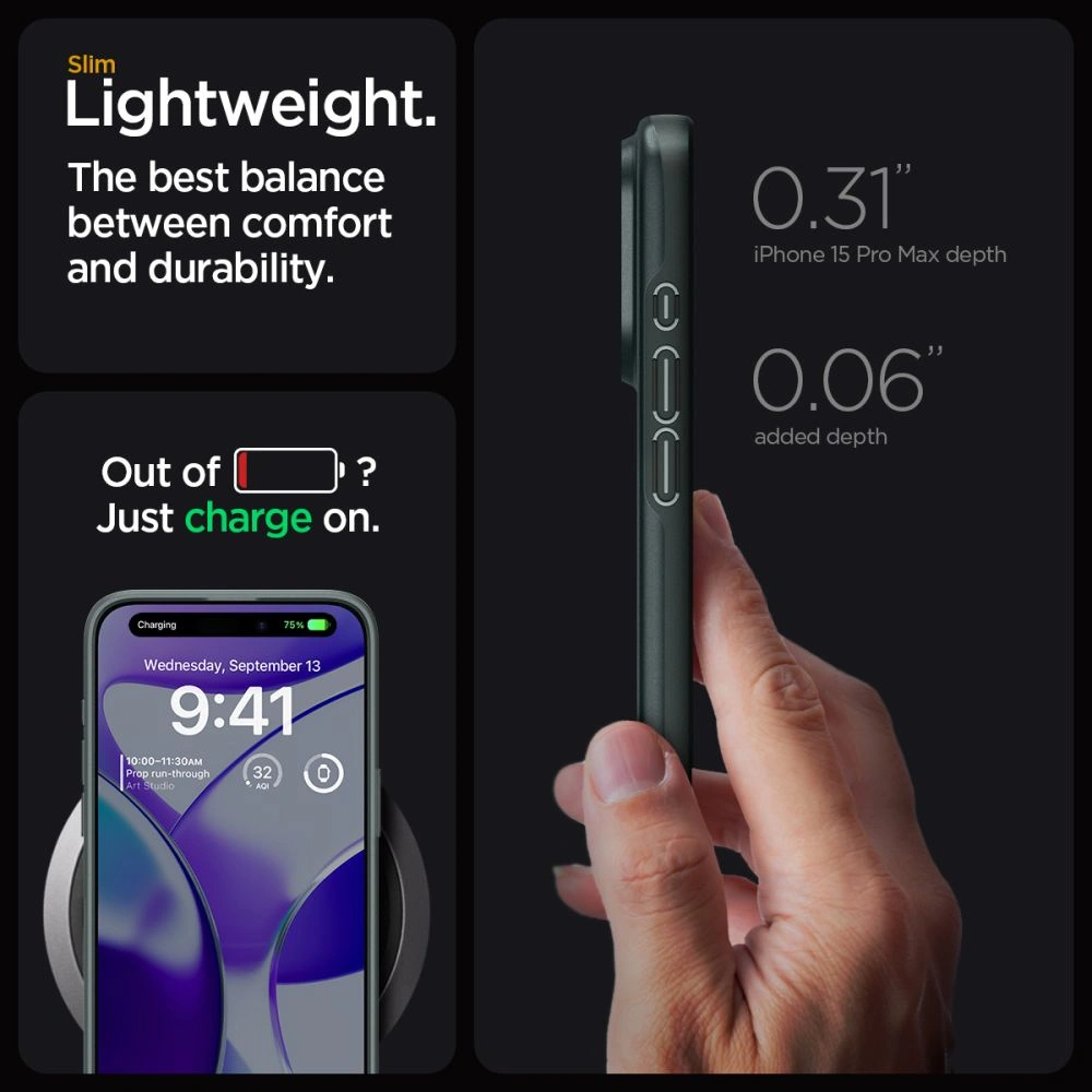 Hurtownia GSM - Case Spigen Thin Fit Apple iPhone 15 Pro Max Abyssgrün - SPN3110 - {ean13} - Hurt