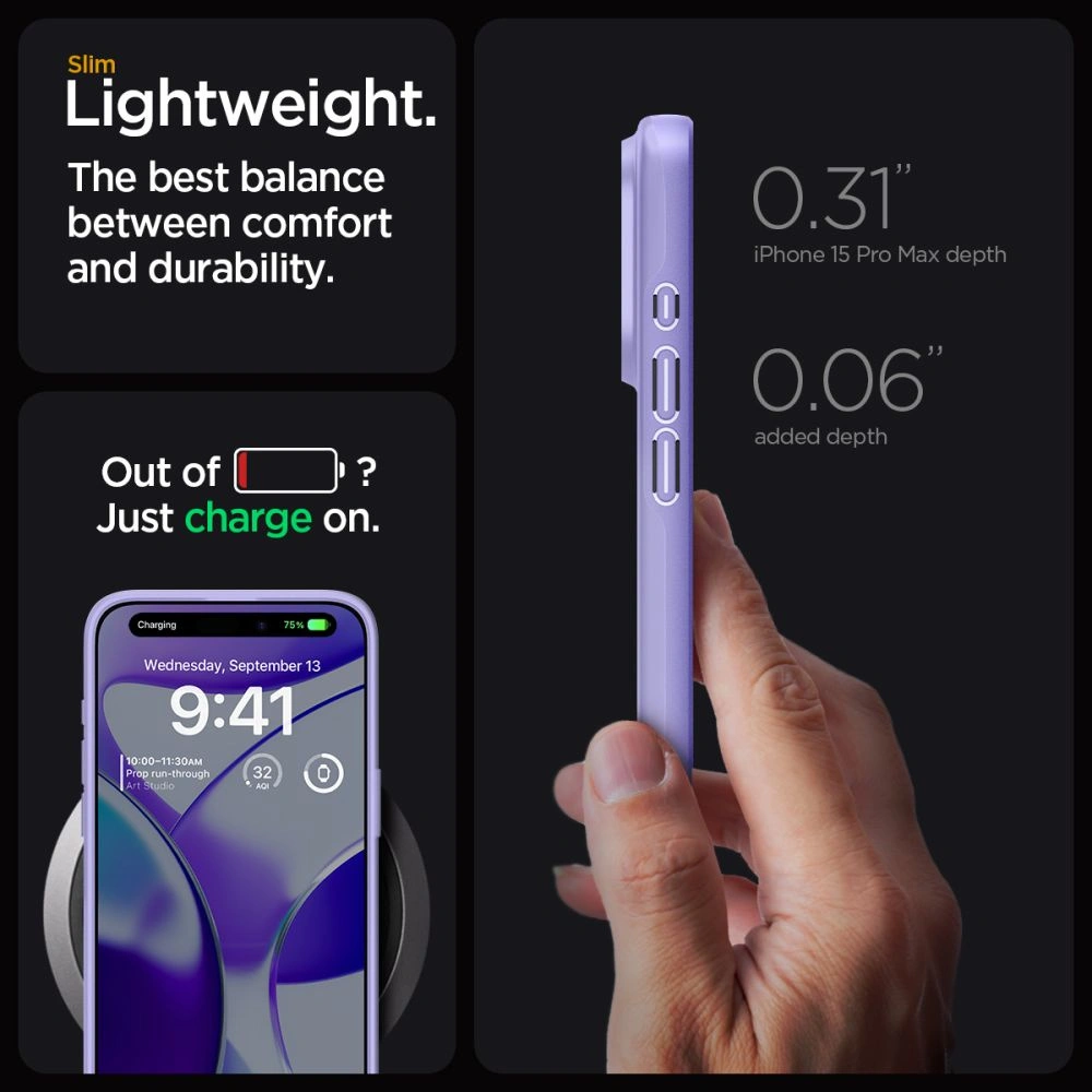 Hurtownia GSM - Etui Spigen Thin Fit Apple iPhone 15 Pro Max Iris Purple - SPN3111 - {ean13} - Hurt