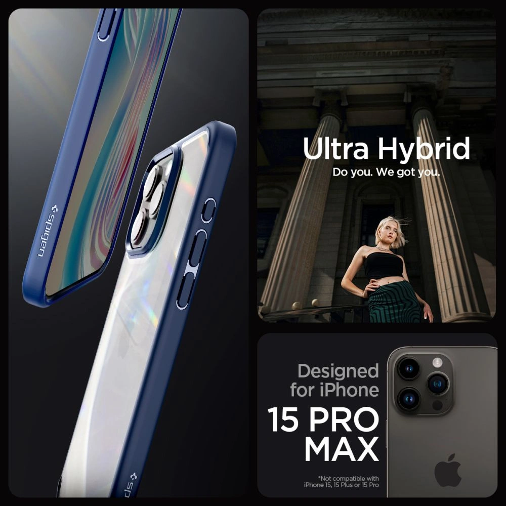 Hurtownia GSM - Etui Spigen Ultra Hybrid Apple iPhone 15 Pro Max Albastru închis - SPN3112 - {ean13} - Hurt