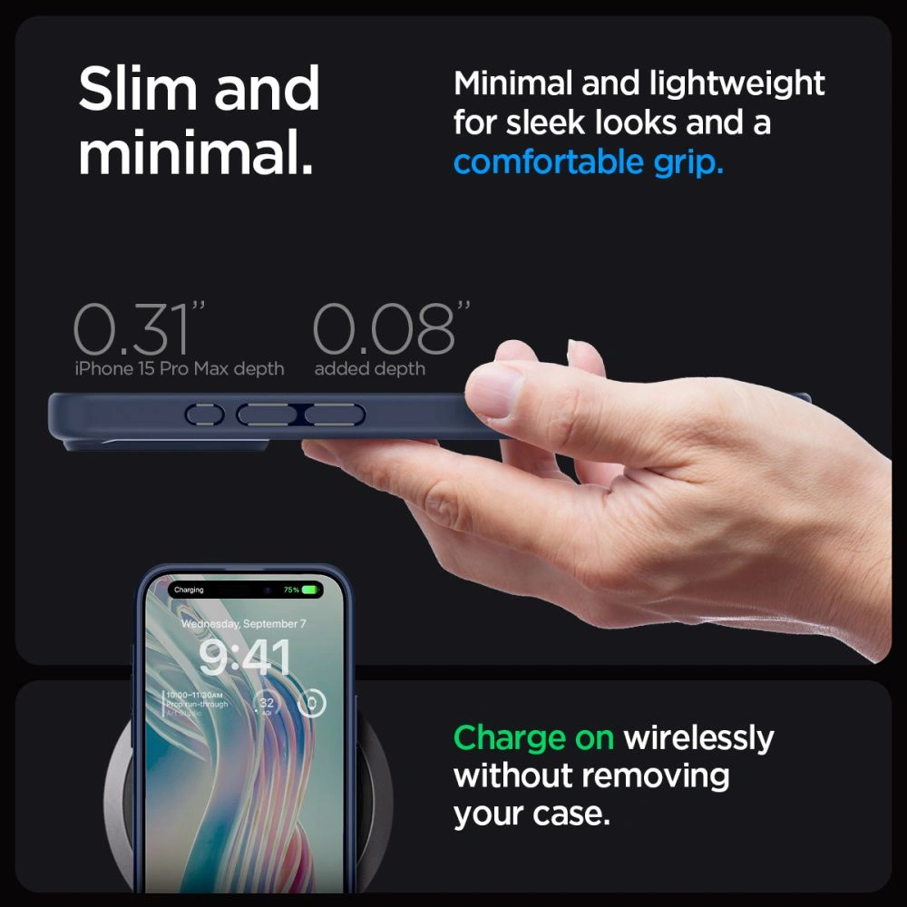 Hurtownia GSM - Etui Spigen Ultra Hybrid Apple iPhone 15 Pro Max Albastru închis - SPN3112 - {ean13} - Hurt