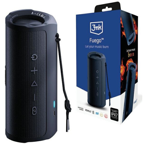 3MK Distributor - 5903108528269 - 3MK5279 - 3MK Fuego 30W Bluetooth 5.3 TWS wireless speaker IPX7 black - B2B homescreen