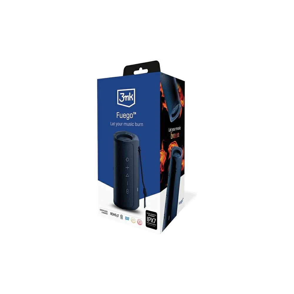 Hurtownia GSM - Vezeték nélküli hangszóró 3MK Fuego 30W Bluetooth 5.3 TWS IPX7 fekete/black - 3MK5279 - {ean13} - Hurt